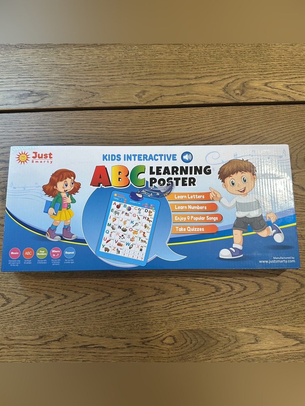 Just Smarty Kids Interactive ABC Learning Poster Educational Talking Toy